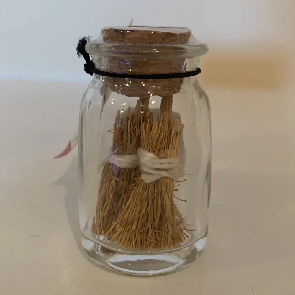 Target Bullseye mini Halloween potion jars witches broom & eye of newt NIP